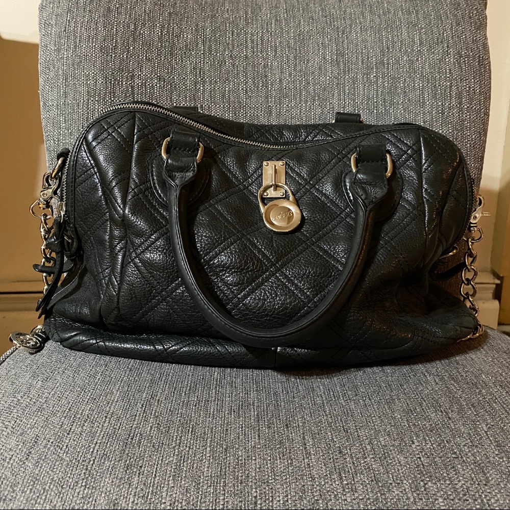 Quilted Audrey Brooke Satchel, Genuine Leather